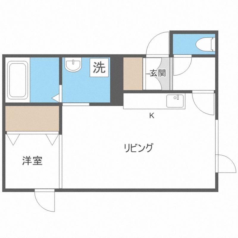 リベラルハイムN363(1DK/3階)の間取り写真