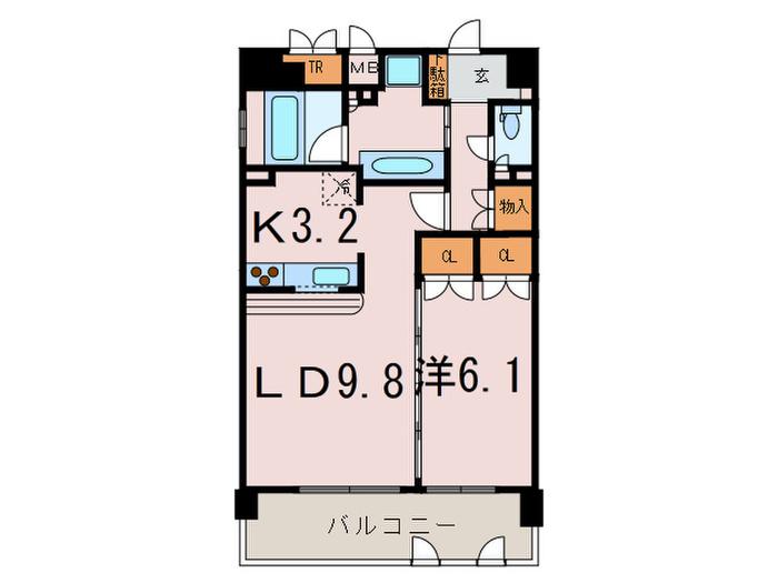 グランアベニュー名駅(1LDK/5階)の間取り写真