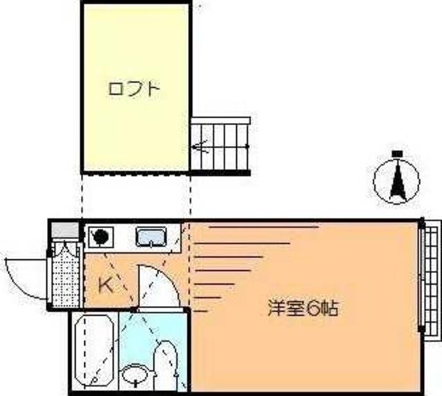 末広第5コーポ(ワンルーム/2階)の間取り写真