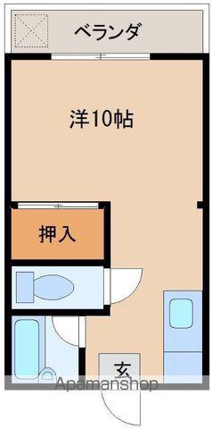 エヌハイツ清水(ワンルーム/3階)の間取り写真