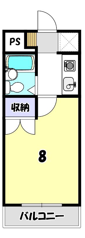 メゾンセパージュ(1K/1階)の間取り写真