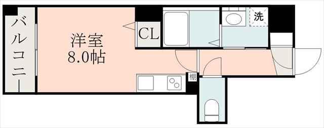 SーRESIDENCE鴨池PRIMO(ワンルーム/10階)の間取り写真