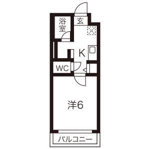 GRACE HILLS横浜(1K/2階)の間取り写真