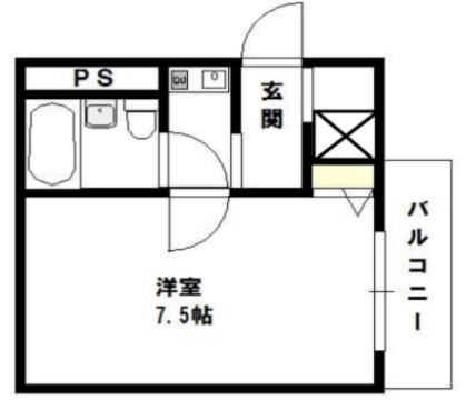 ダイアパレス新神戸(1K/3階)の間取り写真