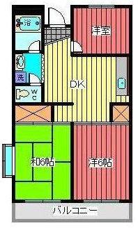 恵ハイツ(3DK/3階)の間取り写真