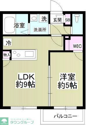 クレアコート川口(1LDK/3階)の間取り写真