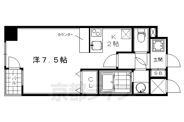 CASA FLUENTE(1K/3階)の間取り写真