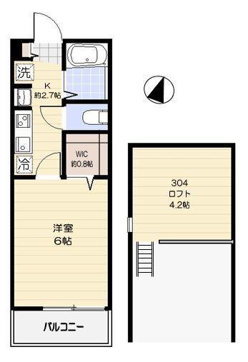 ベラージュ(1K/3階)の間取り写真