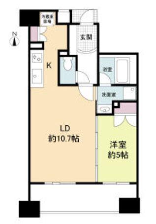 プライムアーバン堺筋本町(1LDK/12階)の間取り写真
