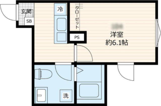 リオグレイス鴻巣(1K/1階)の間取り写真