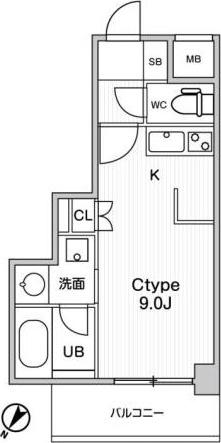 JMF RESIDENCE 町田(ワンルーム/1階)の間取り写真