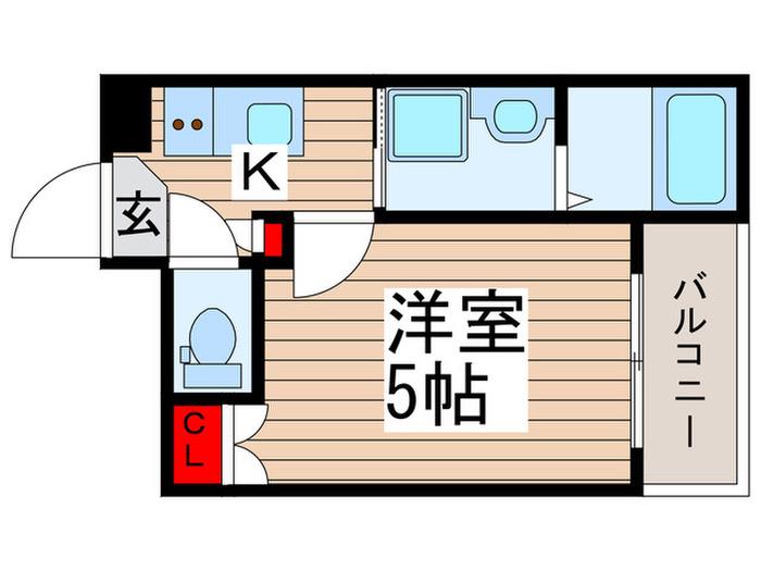 COLORS(1K/3階)の間取り写真