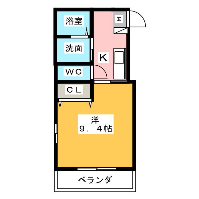 オルトラーノ(1K/2階)の間取り写真
