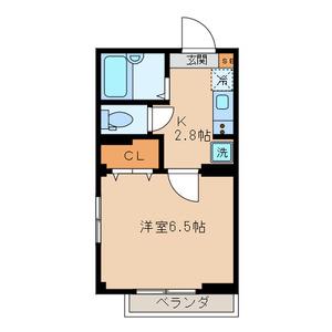 高輪フラット88(1K/2階)の間取り写真