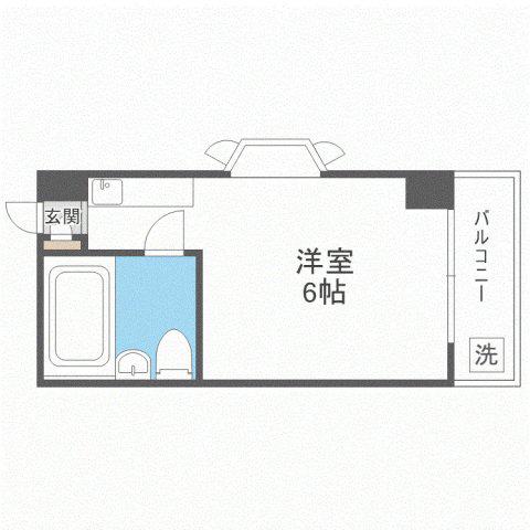 エムロード中川(ワンルーム/3階)の間取り写真