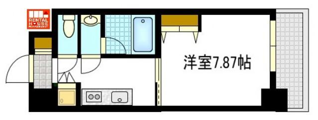 REVERB 二葉の里(1K/2階)の間取り写真
