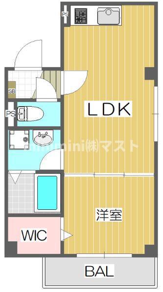 グラシア西九条(1LDK/3階)の間取り写真