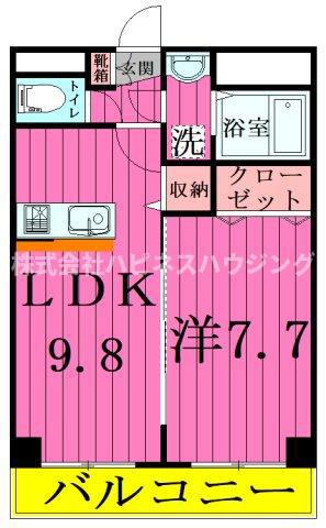 INSURANCEBLDG.VIシ(1LDK/4階)の間取り写真