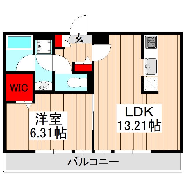 リブリ・膝折(1LDK/2階)の間取り写真