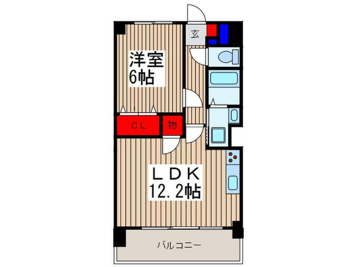 埼玉高速鉄道 川口元郷駅 徒歩6分 10階建 築16年(1LDK/1階)の間取り写真