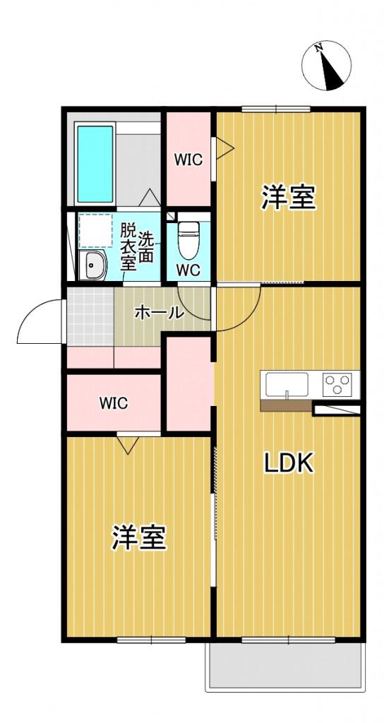 ルーチェ・ブリエ(2LDK/2階)の間取り写真
