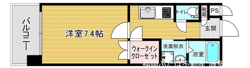 リファレンス天神(1K/8階)の間取り写真
