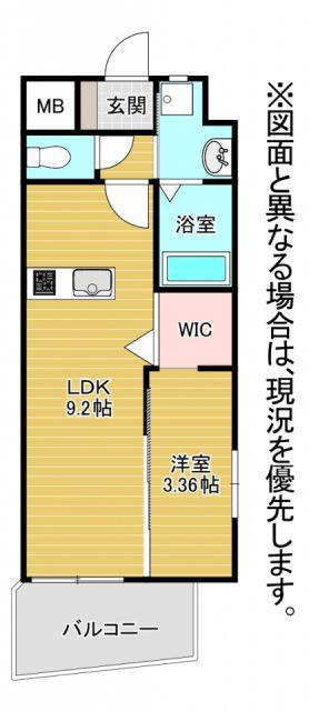オーヴィジョンクラス浅香通(1LDK/7階)の間取り写真