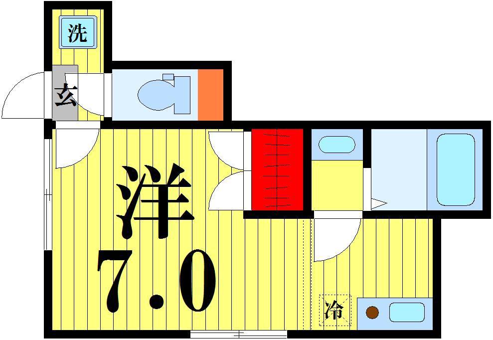 SPIRAL SQUARE(ワンルーム/1階)の間取り写真