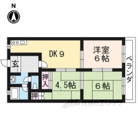 藤マンション(3DK/2階)の間取り写真