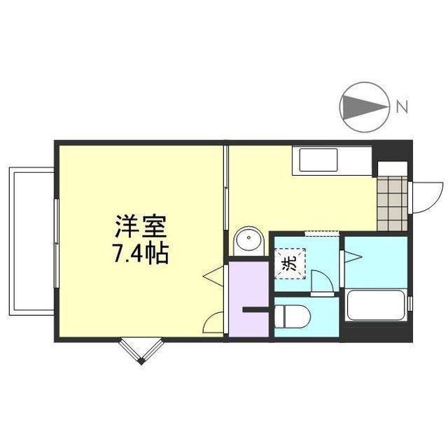 EARL′S COURT(1K/1階)の間取り写真