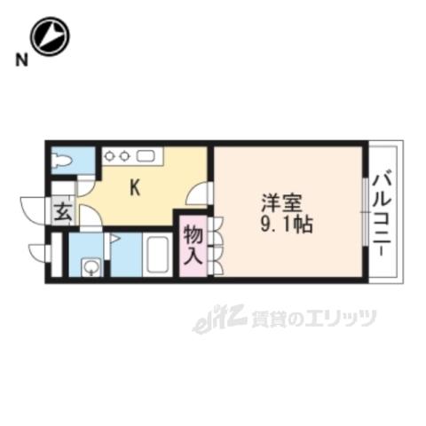 A&S守山1(1K/3階)の間取り写真