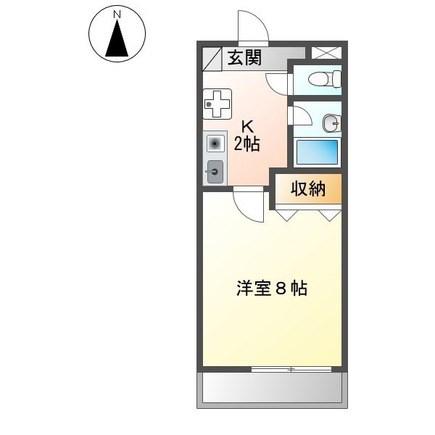 地下鉄鶴舞線 原駅(愛知) 徒歩5分 3階建 築27年(1K/3階)の間取り写真