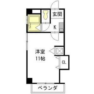 ティアイ池下(1K/6階)の間取り写真