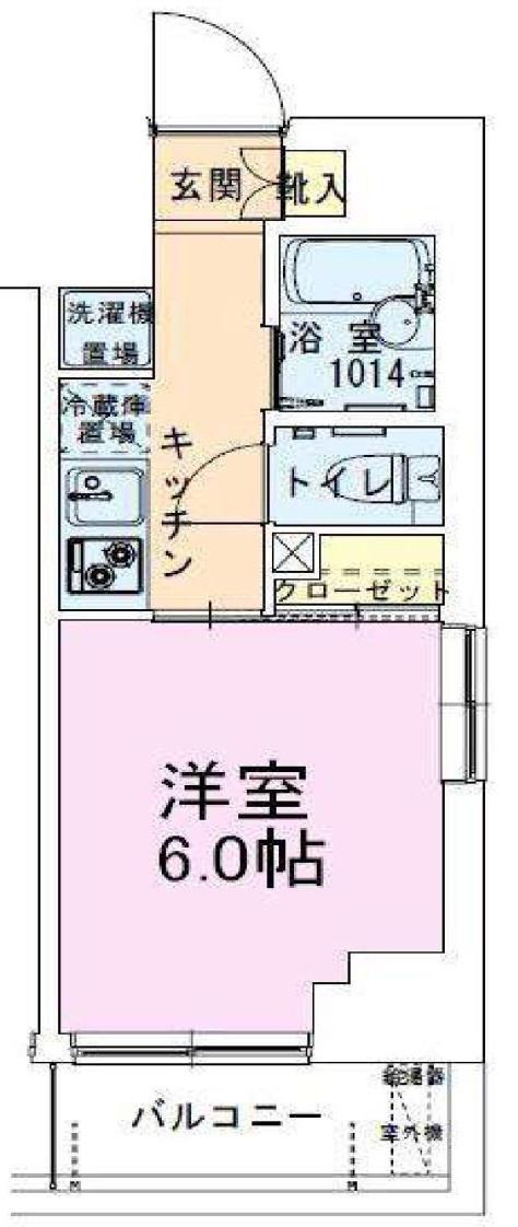 茅場町レジデンス壱番館(1K/7階)の間取り写真