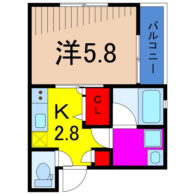 ブレナムテラス(1K/3階)の間取り写真