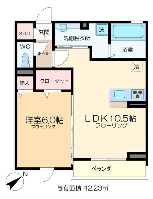 クリア南砂(1LDK/3階)の間取り写真