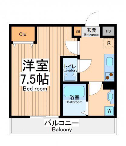 リブリスペロ(1K/2階)の間取り写真