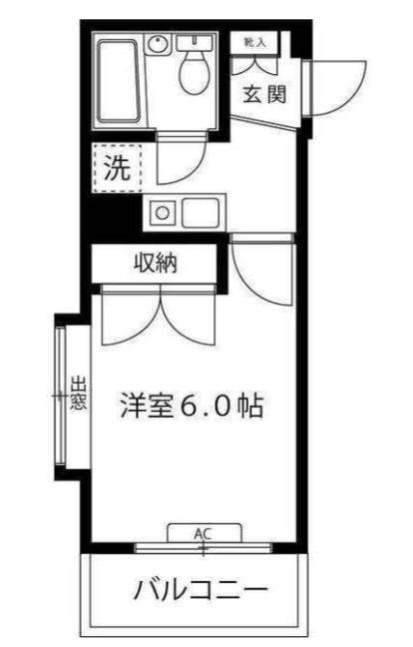 ラポール町田(1K/4階)の間取り写真