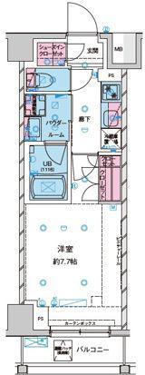 GENOVIA西新井(1K/3階)の間取り写真