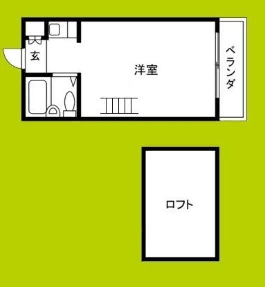 珈琲会館(1K/6階)の間取り写真