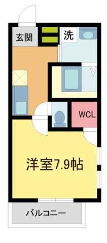 フジパレス西宮北口III番館(1K/2階)の間取り写真
