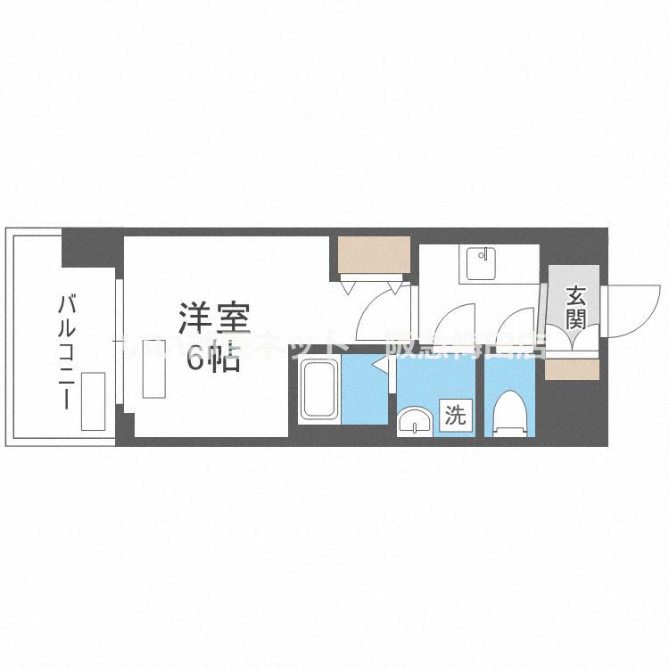 レオンコンフォート梅田北(1K/8階)の間取り写真