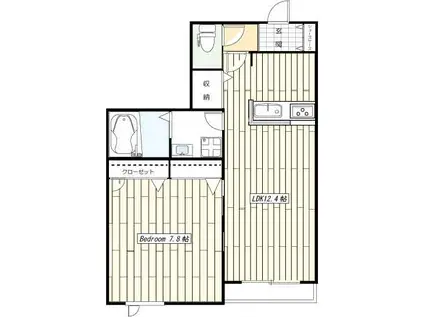 ベルフェティア吉祥寺(1LDK/3階)の間取り写真
