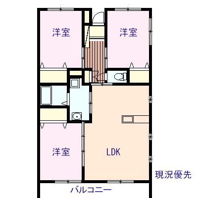 ロジュマン森V(3LDK/1階)の間取り写真
