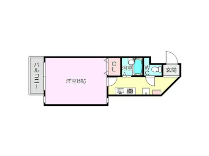 サニーサイド井本(1K/4階)の間取り写真