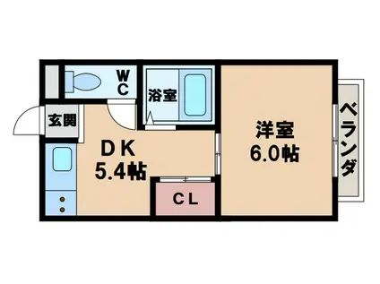 光洋マンション(1DK/2階)の間取り写真