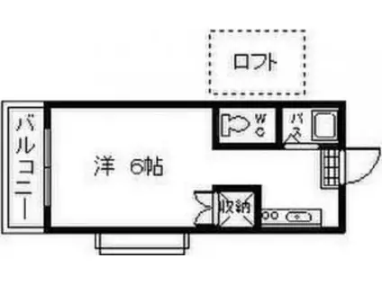 エクセル西片江II(ワンルーム/2階)の間取り写真
