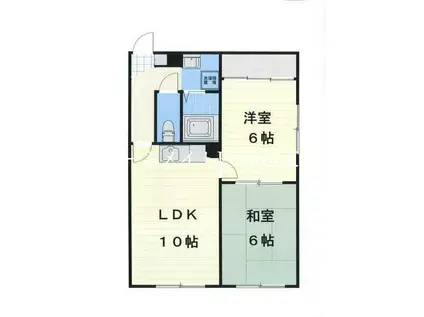 エリザベート北31-II(1LDK/2階)の間取り写真