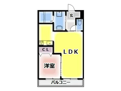 エミネンスシャルム千寿(1LDK/1階)の間取り写真