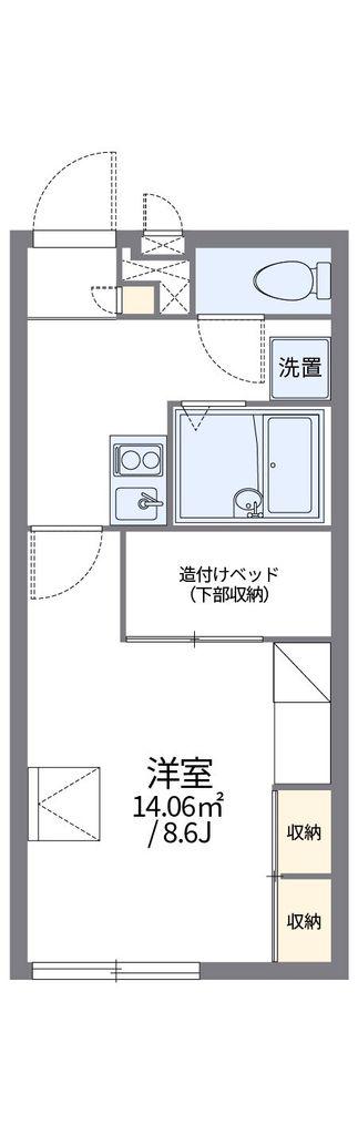 レオパレスアルナス五井(1K/2階)の間取り写真